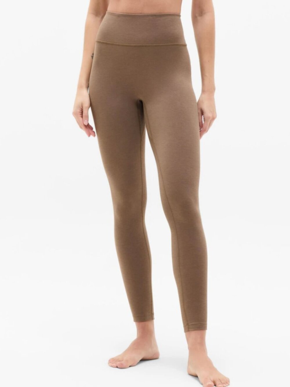Athleta Intuition Ultra High Rise Cotton Legging Size L Color Brown
